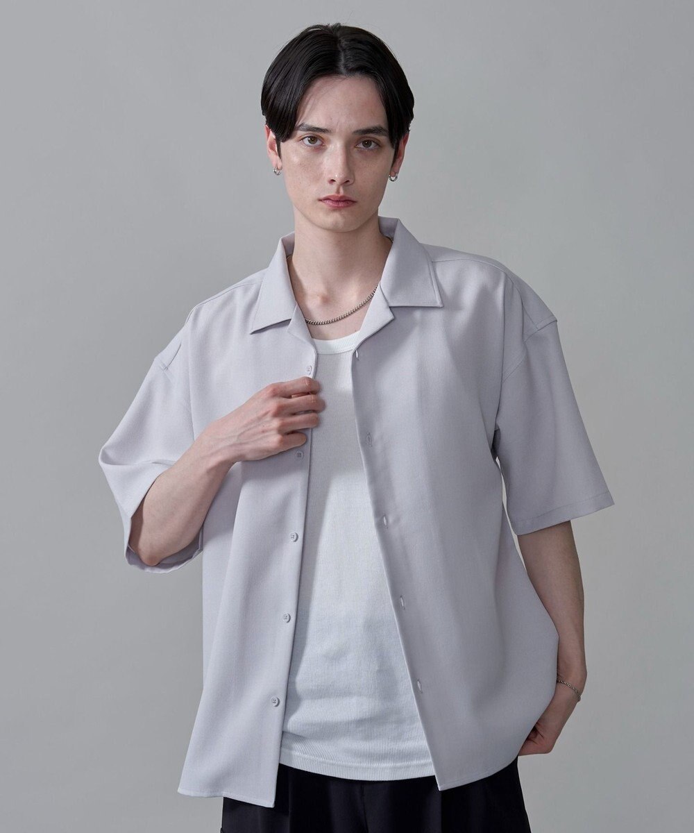 WEGO 【速乾/しわになりにくい/MLサイズ展開】ドライポリオープンカラーシャツ（SS） 