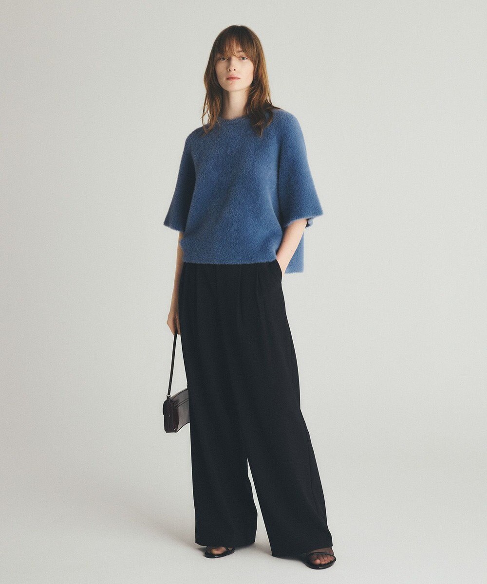 UNFILO L ナイロンシャギー  ハーフスリーブ プルオーバー 