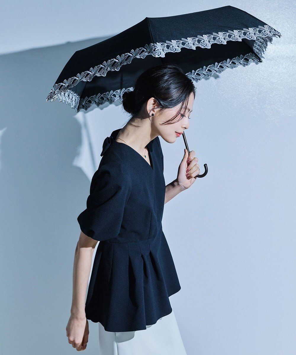 TOCCA 【晴雨兼用】DANCING RIBBON UMBRELLA 折り畳み傘 収納バッグ付き 