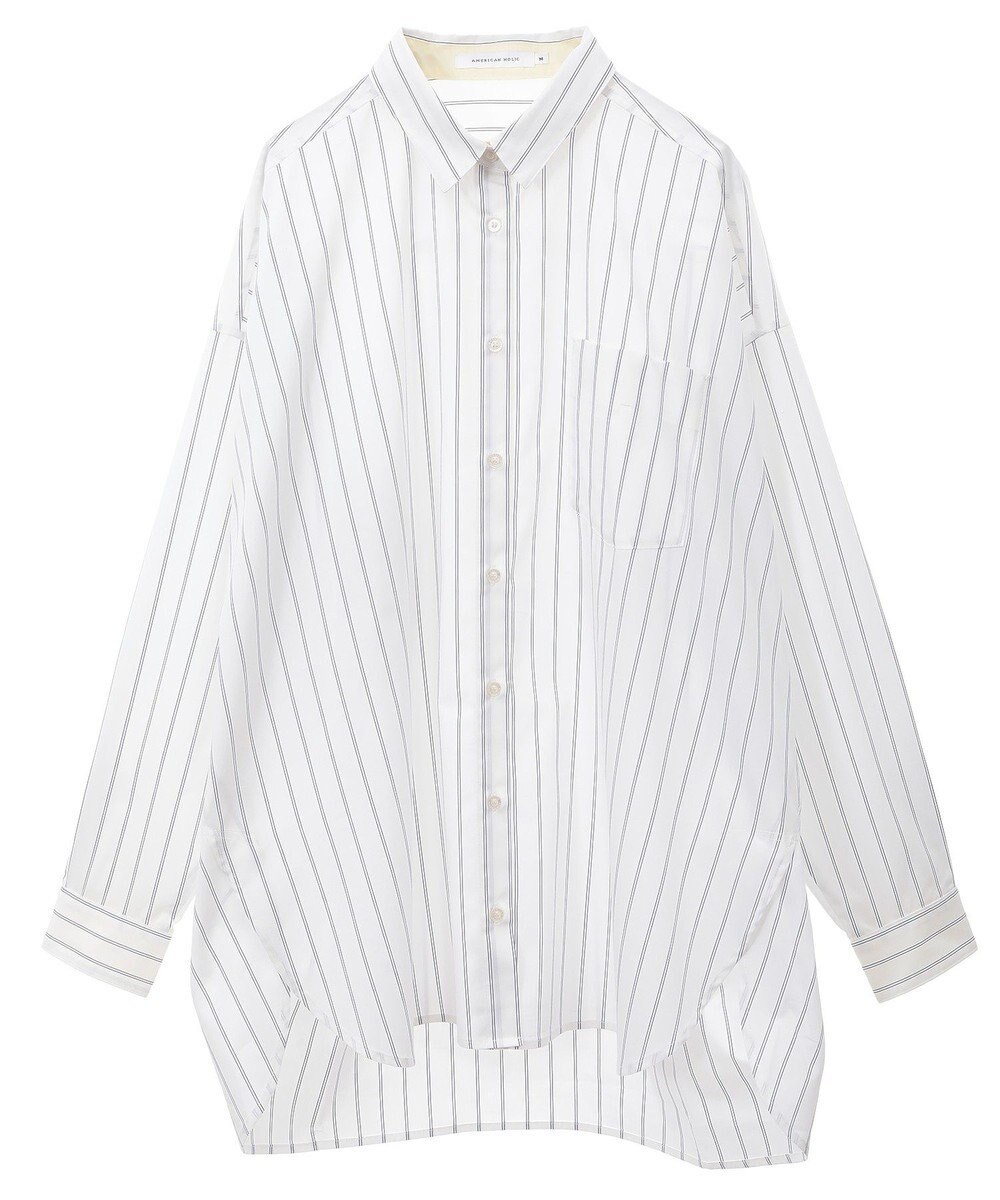 AMERICAN HOLIC イージーケア配色ポイントロングシャツ 