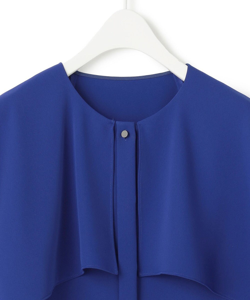 ICB L 【UVカット・接触冷感・防シワ・洗える】エステルダブルクロス ハンカチーフスリーブブラウス 