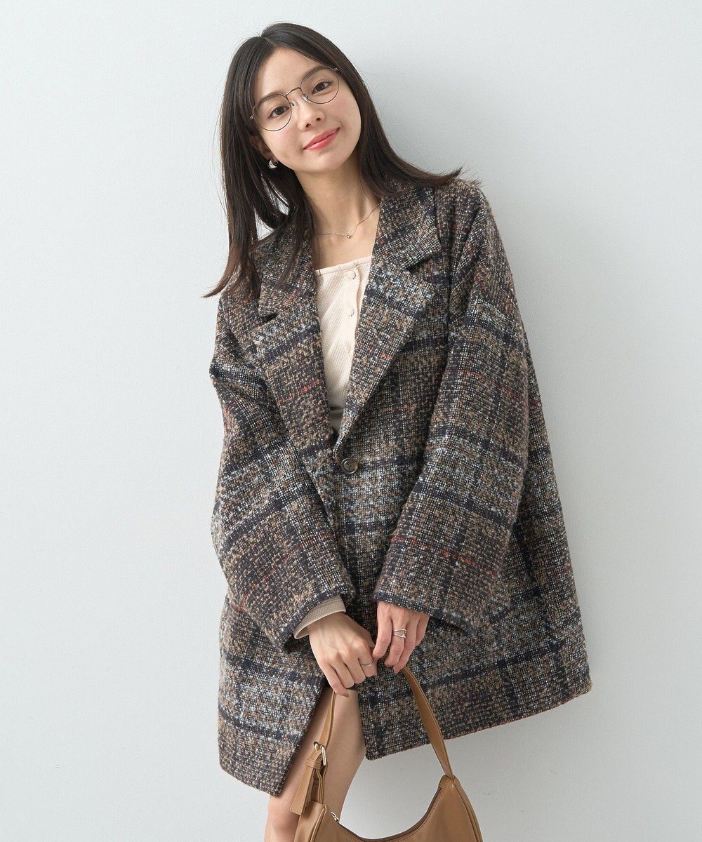 earth music&ecology オーバーテーラードジャケット　チェック 