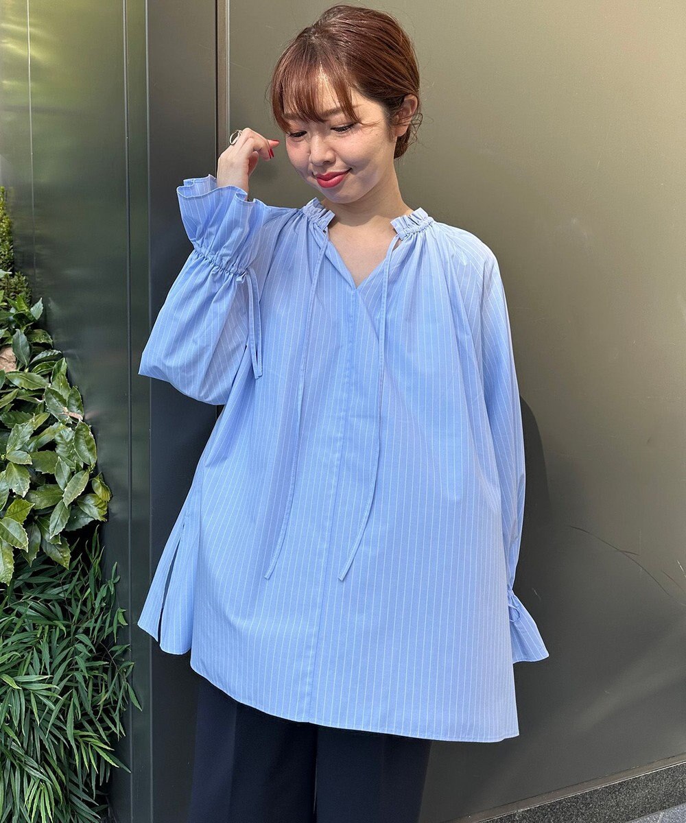 UNFILO L 2WAYギャザーブラウス 