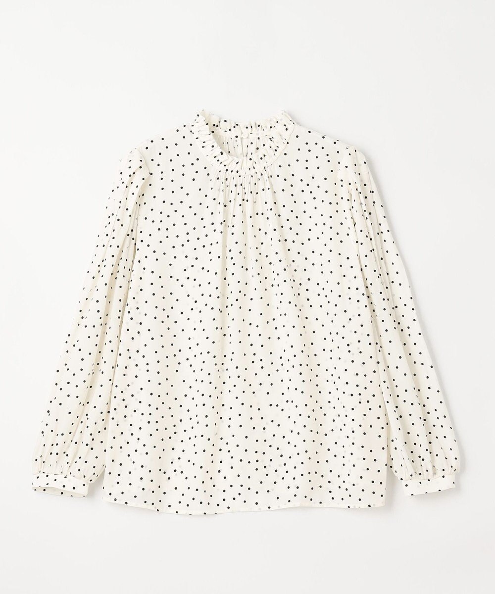 ANY 【洗濯機可・UVケア・接触冷感】フリルネックブラウス 