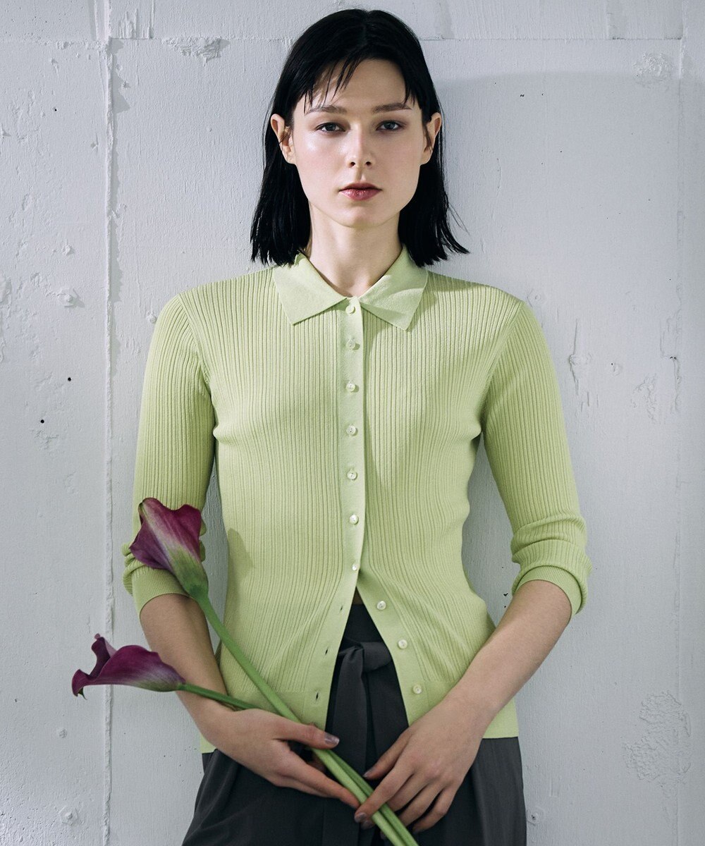 自由区 【カトリエムブーケ】Cotes melangees a la soie ボタンフロントトップス 