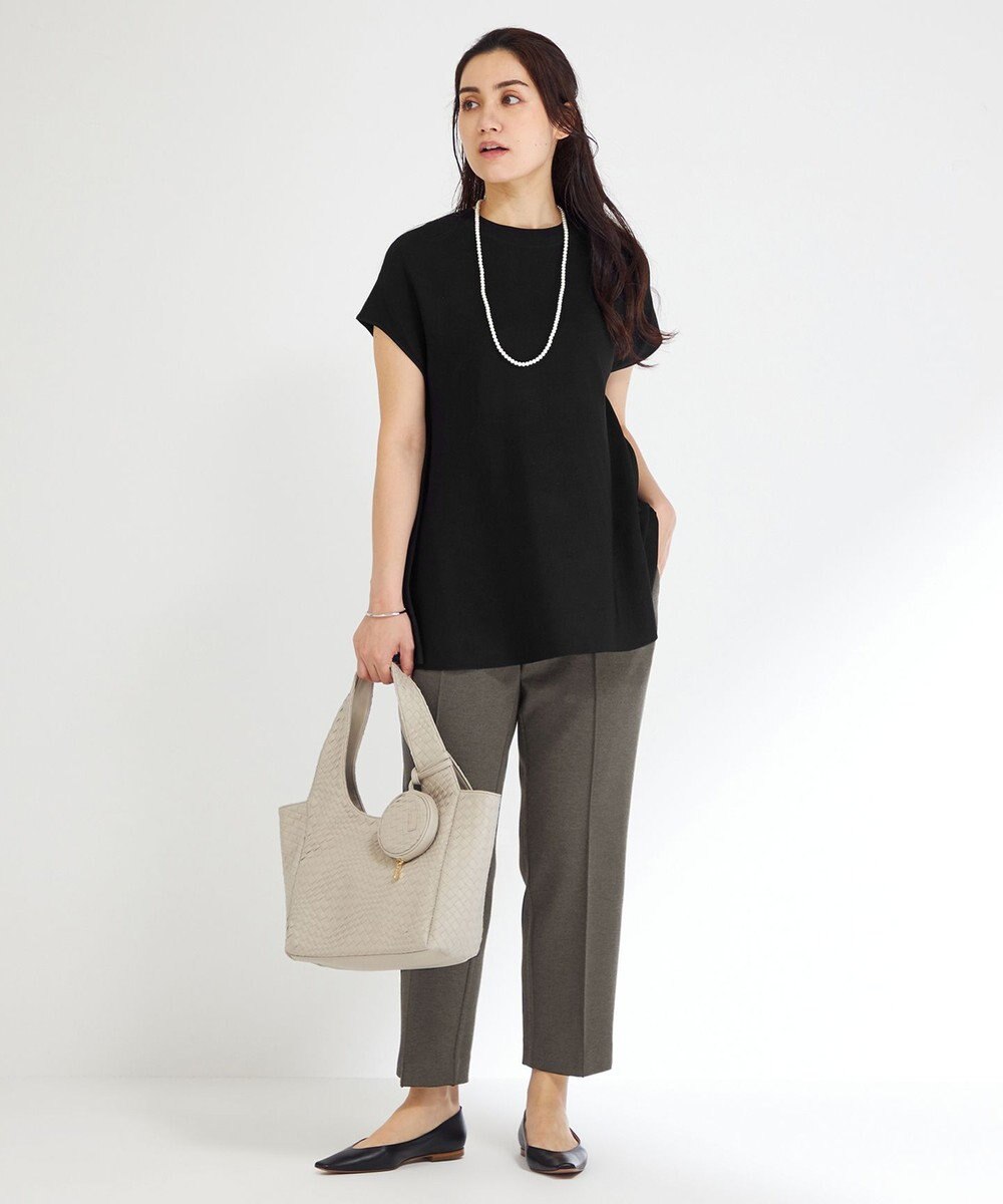 23区 L 【Lサイズ限定】ソフトストレッチポンチ テーパードパンツ 