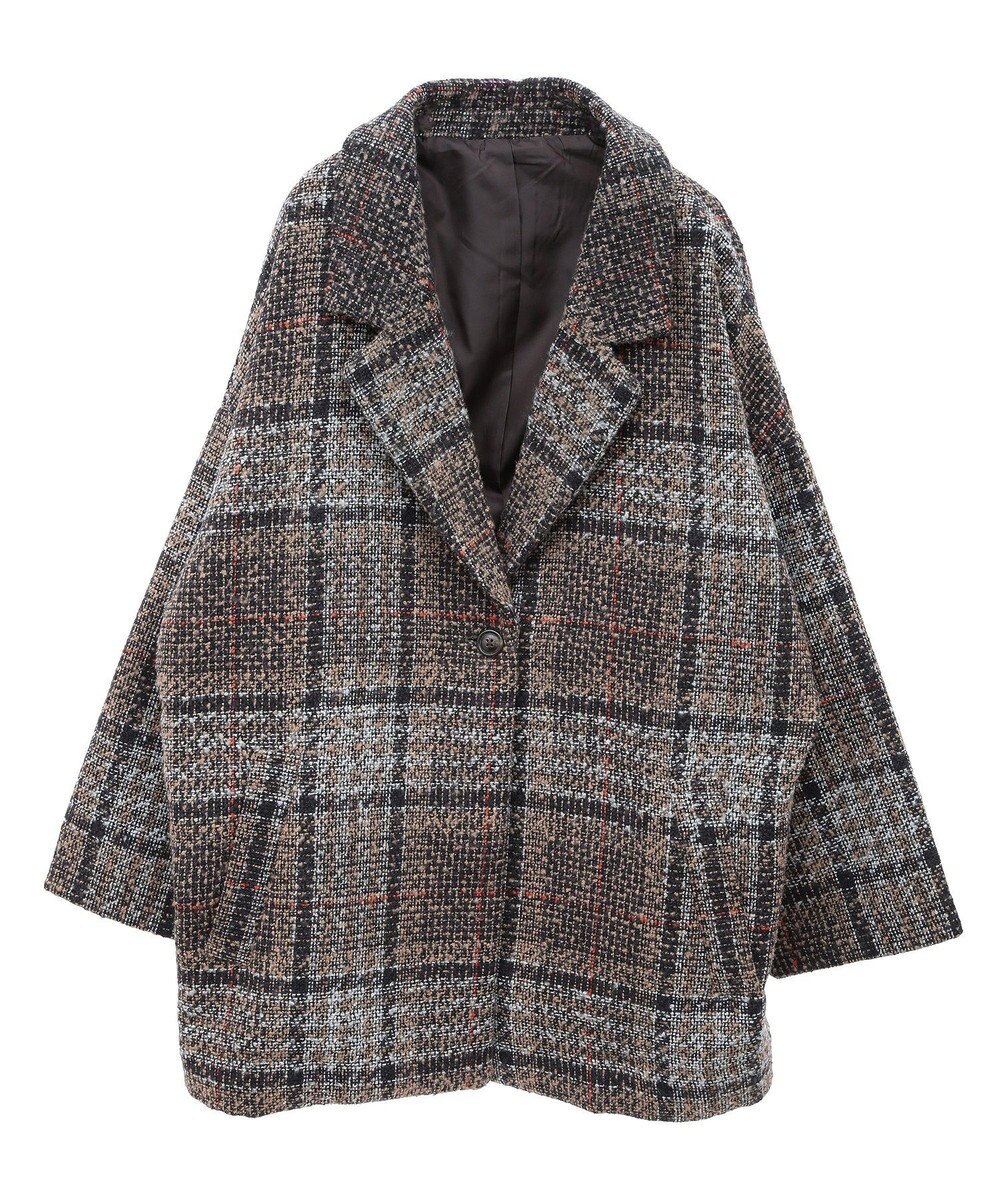 earth music&ecology オーバーテーラードジャケット　チェック 