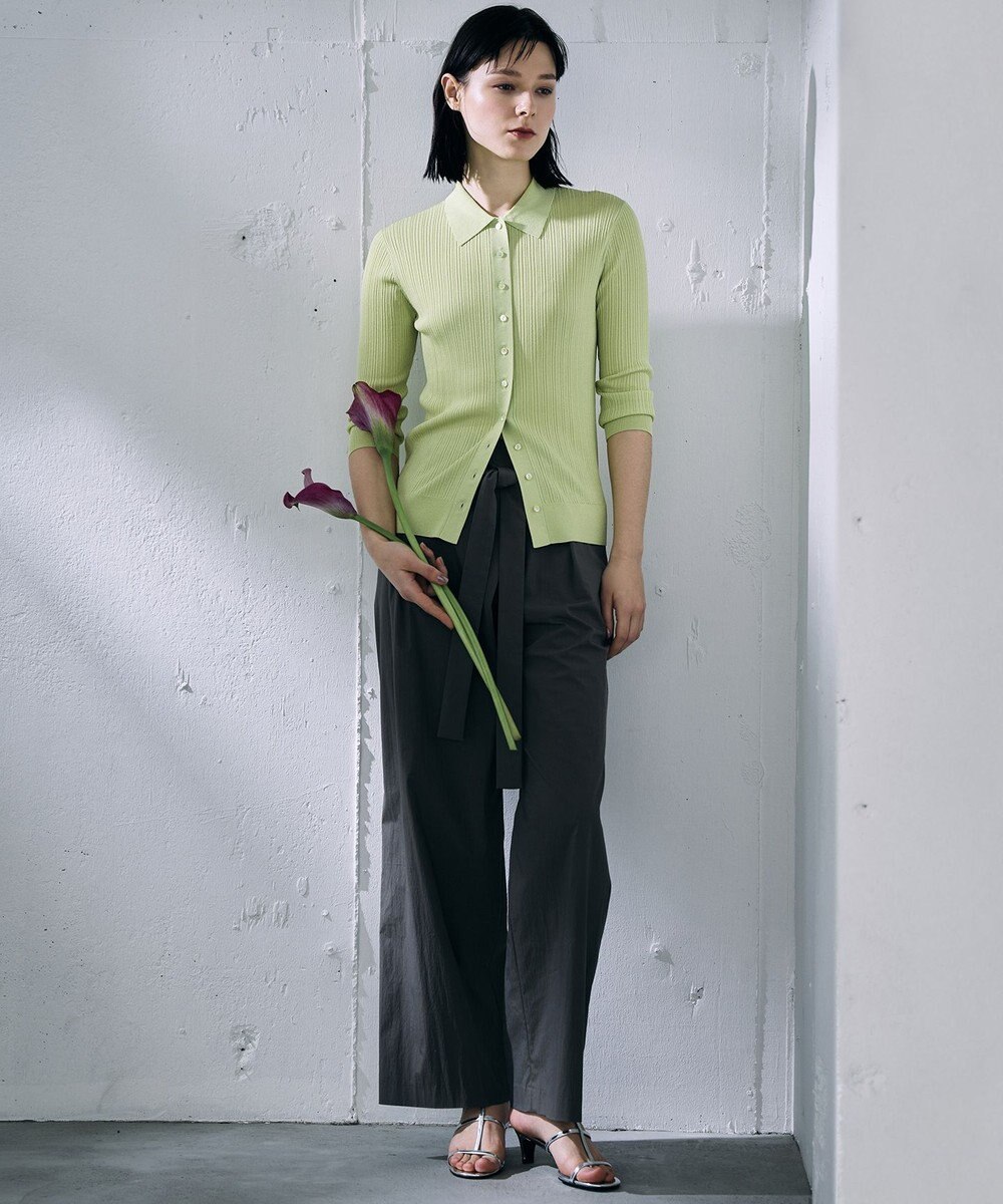 自由区 【カトリエムブーケ】Cotes melangees a la soie ボタンフロントトップス 