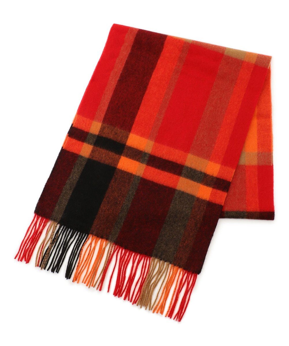 23区 カシミヤ チェック マフラー 