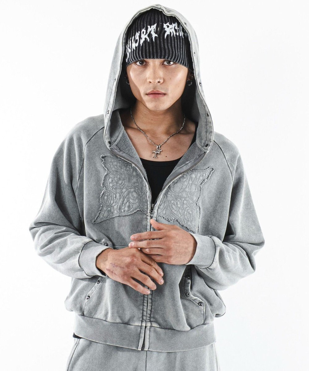 WEGO パウダーブリーチスタッズZIPパーカー 