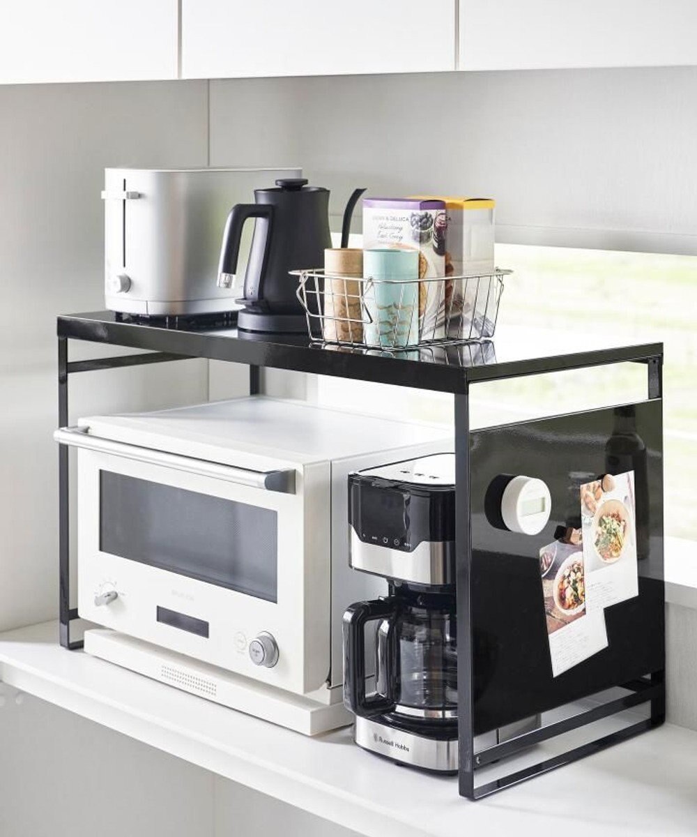 tower スチールパネル付きレンジラック タワー W75 ブラック 