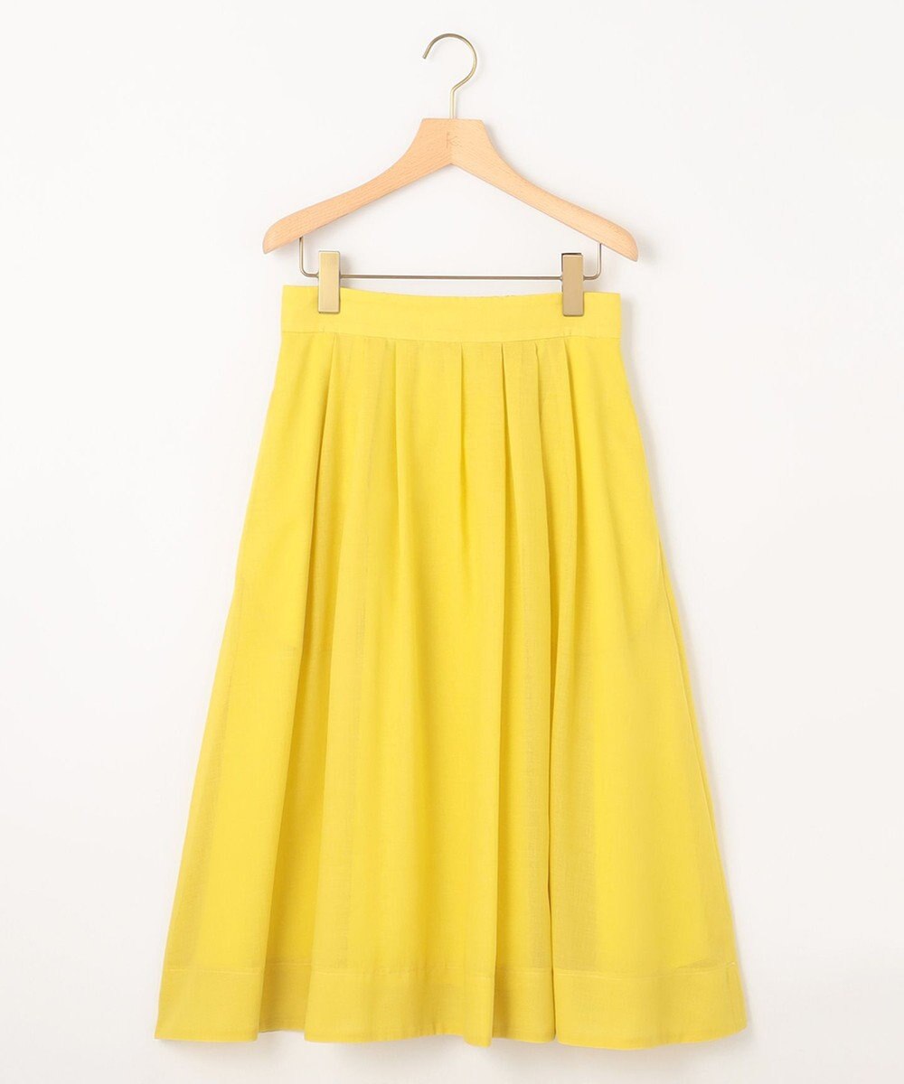 組曲 L 【洗える・シワになりにくい】カラーボイル シアーフレアスカート 