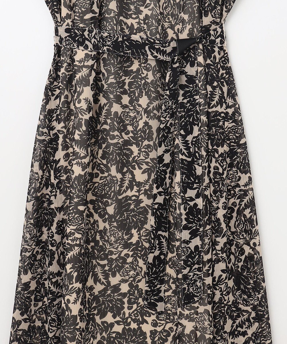 23区 ボタニカルプリント フレア ワンピース 