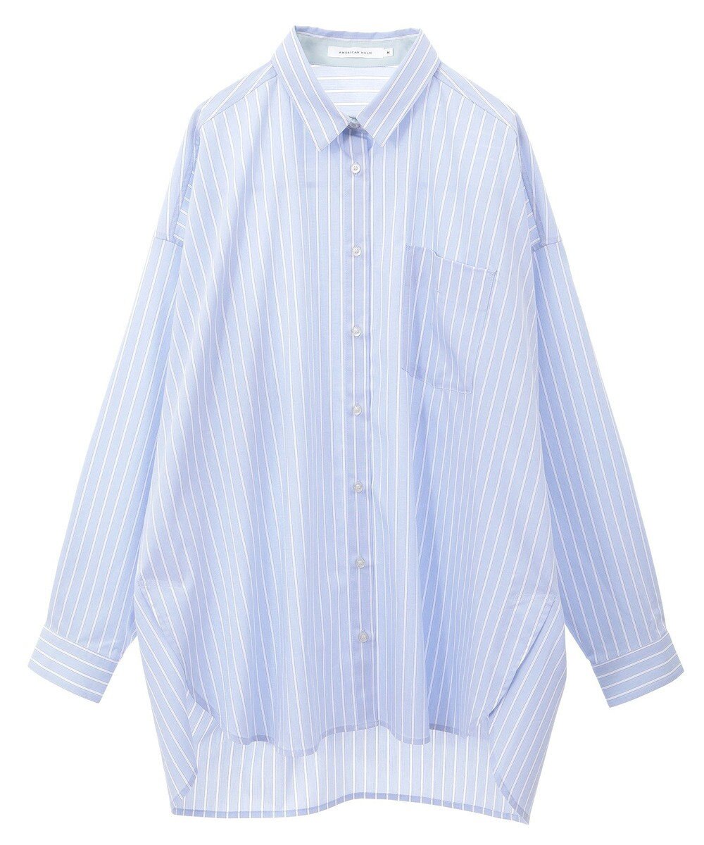 AMERICAN HOLIC イージーケア配色ポイントロングシャツ 