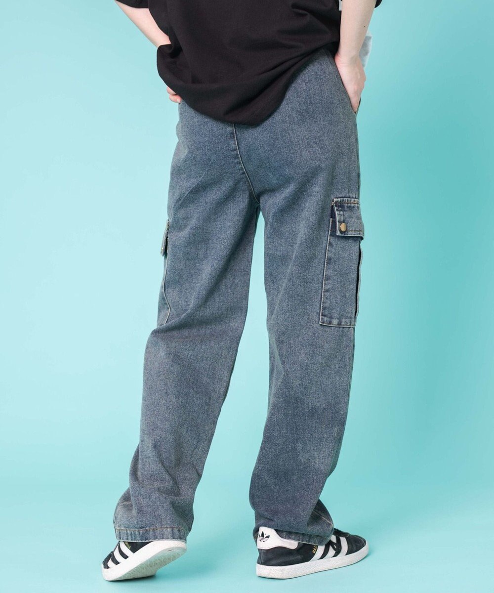 WEGO 【ウエストゴム】ドローコードウオッシュドカーゴデニム 