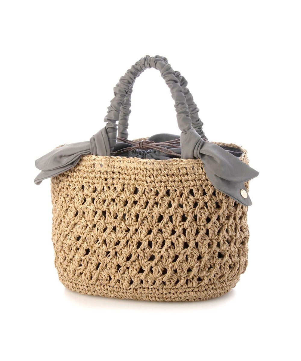 UNBILLION カシュカシュ cachecache / 下がりリボン柄編みトート 