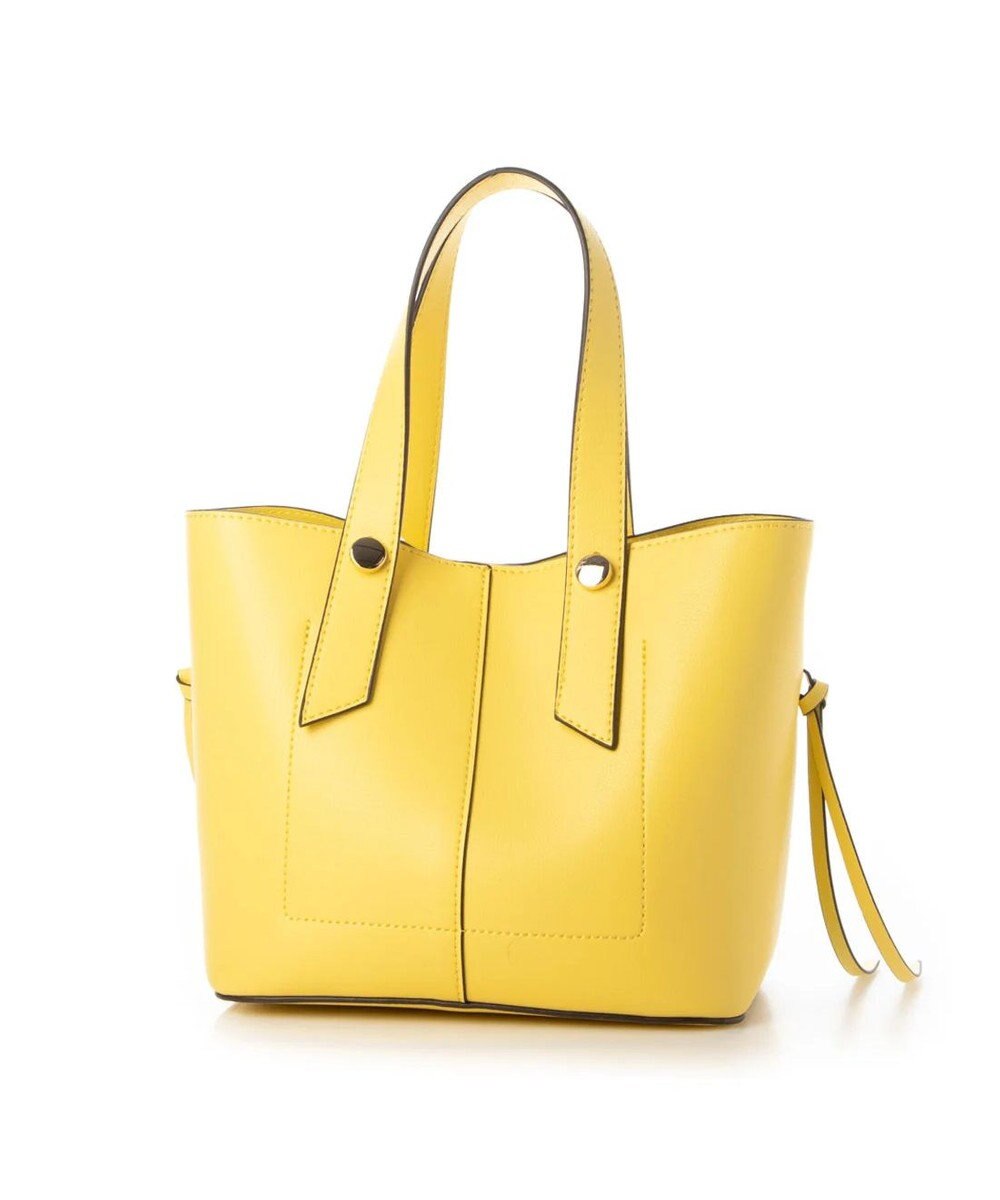 UNBILLION cachecache スタッズポイント両面合皮2wayトートバッグ 