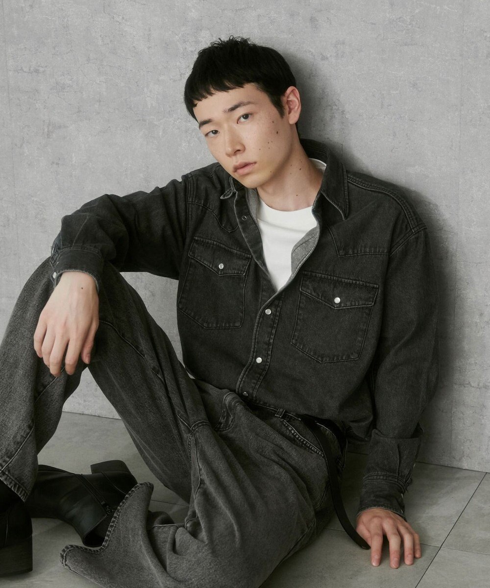 WEGO デニムウエスタンシャツ（LS） 