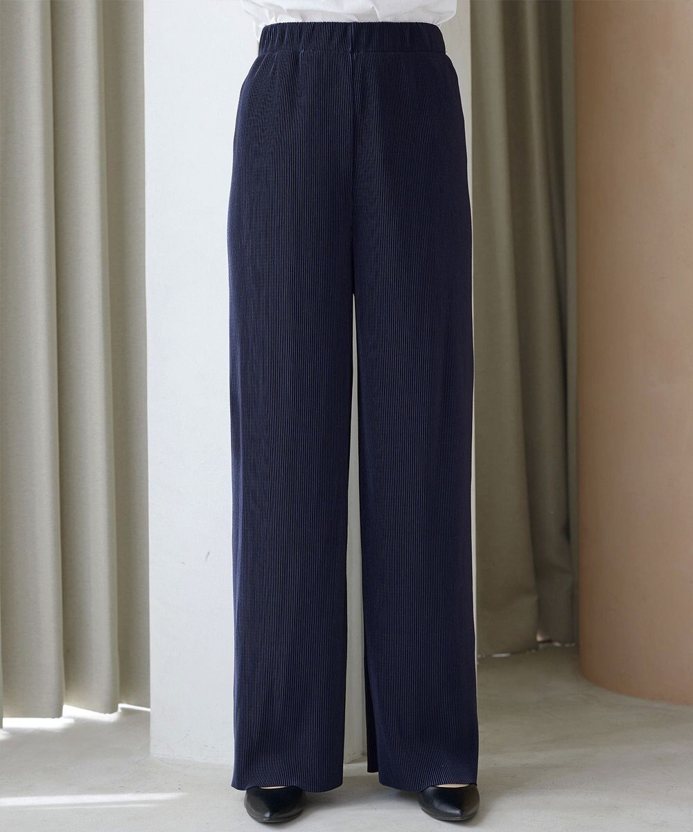 Tiaclasse L クリスタルプリーツパンツ 