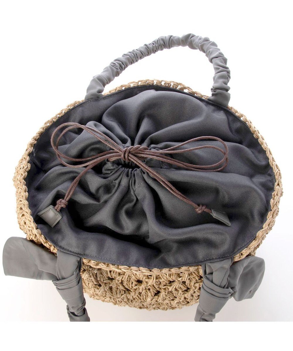 UNBILLION カシュカシュ cachecache / 下がりリボン柄編みトート 