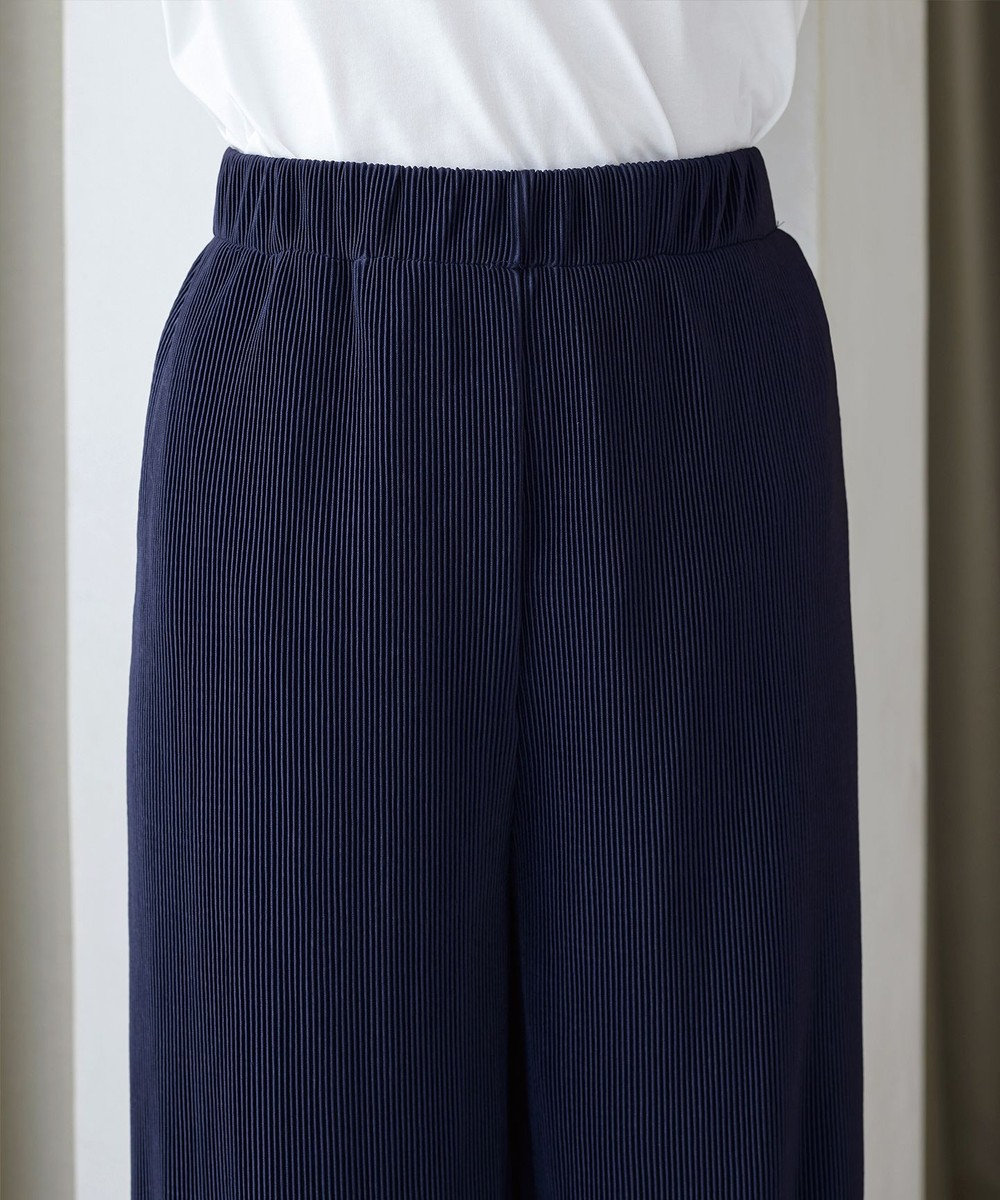 Tiaclasse L クリスタルプリーツパンツ 