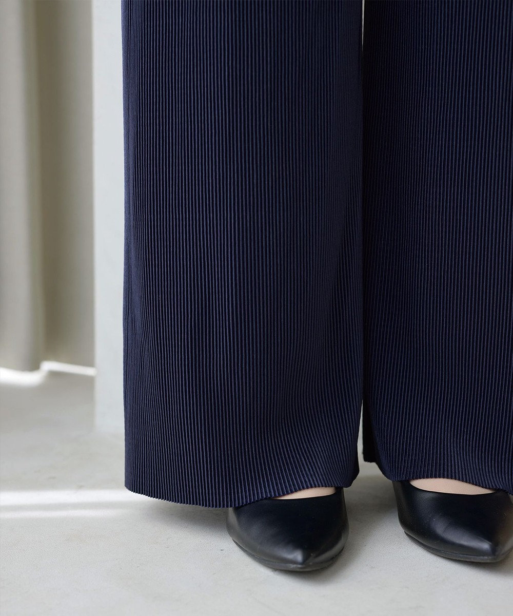 Tiaclasse L クリスタルプリーツパンツ 