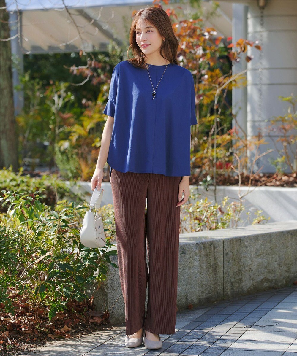 Tiaclasse L クリスタルプリーツパンツ 