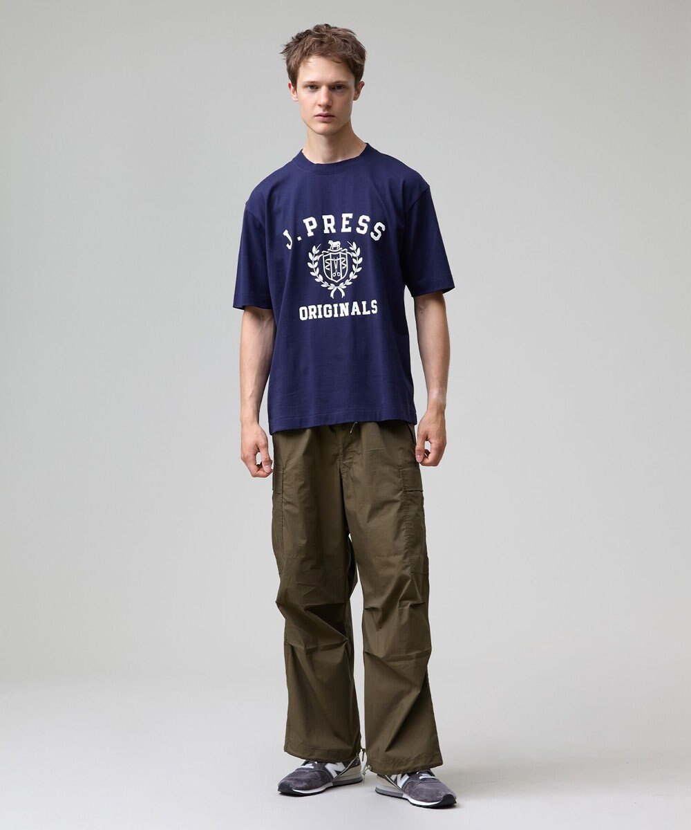J.PRESS MEN 【J.PRESS ORIGINALS】【UNISEX】Cotton Jersey CRST Logo T-shirt 