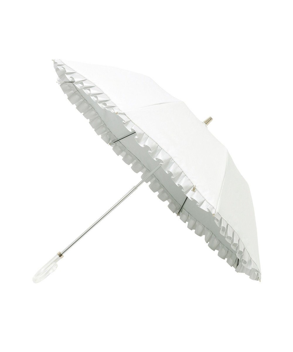 MOONBAT 【一級遮光/晴雨兼用】LANVIN en Bleu (ランバン オン ブルー)  折りたたみ日傘 シャイニーフリル 遮光 遮熱 UV 