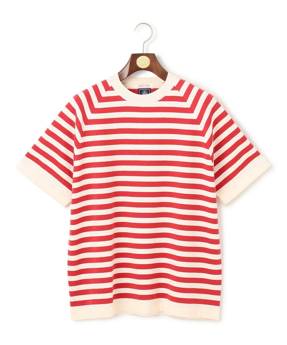 J.PRESS MEN 【J.PRESS ORIGINALS】Lightwave Border Raglan Knit T-shirt 