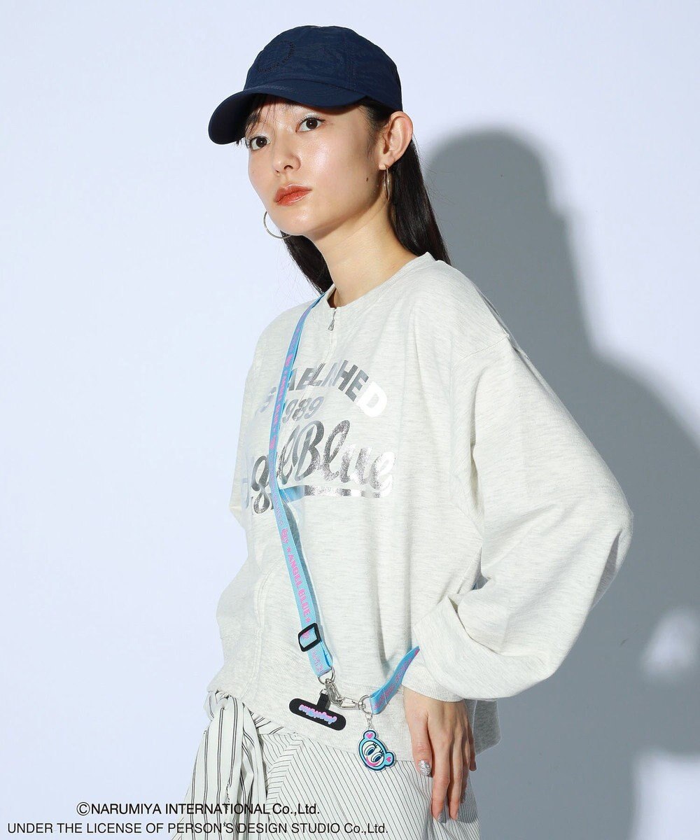 Green Parks ＡＮＧＥＬ　ＢＬＵＥ箔プリントＺＩＰカーディガン 