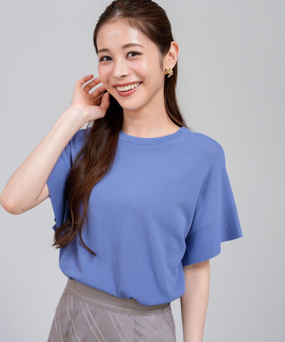 ANY SIS 【アイスタッチ】フレンチスリーブ ニット 