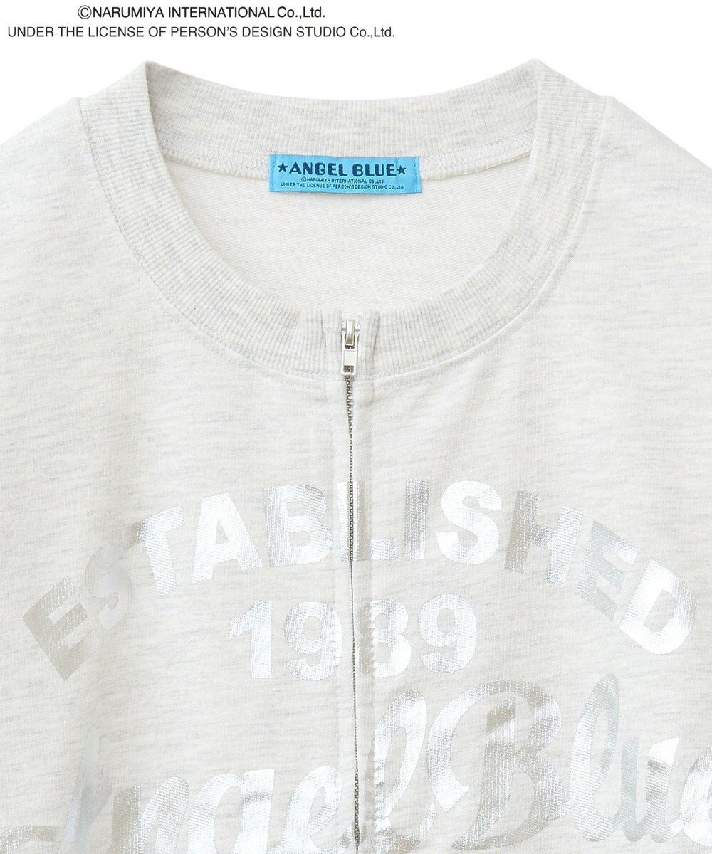 Green Parks ＡＮＧＥＬ　ＢＬＵＥ箔プリントＺＩＰカーディガン 