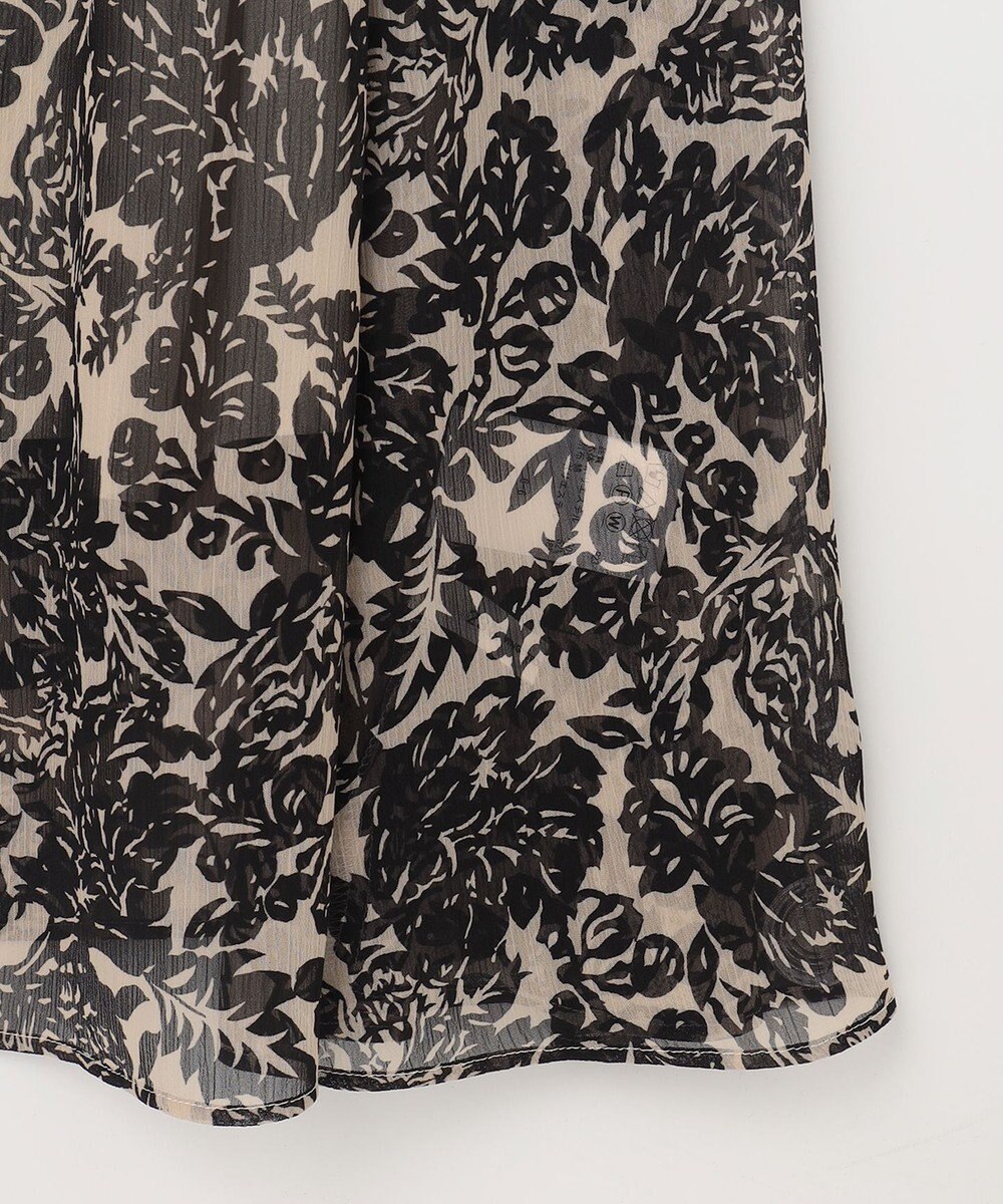 23区 ボタニカルプリント フレア ワンピース 