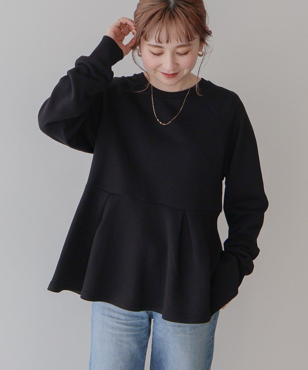 AMERICAN HOLIC 袖ボリュームペプラムスウェット 