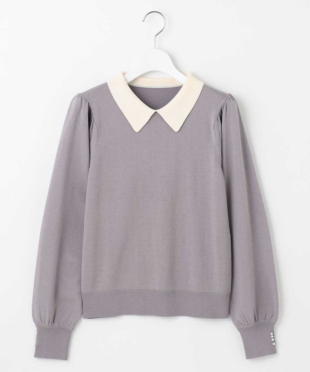 Feroux 【洗える】襟付きニット プルオーバー 