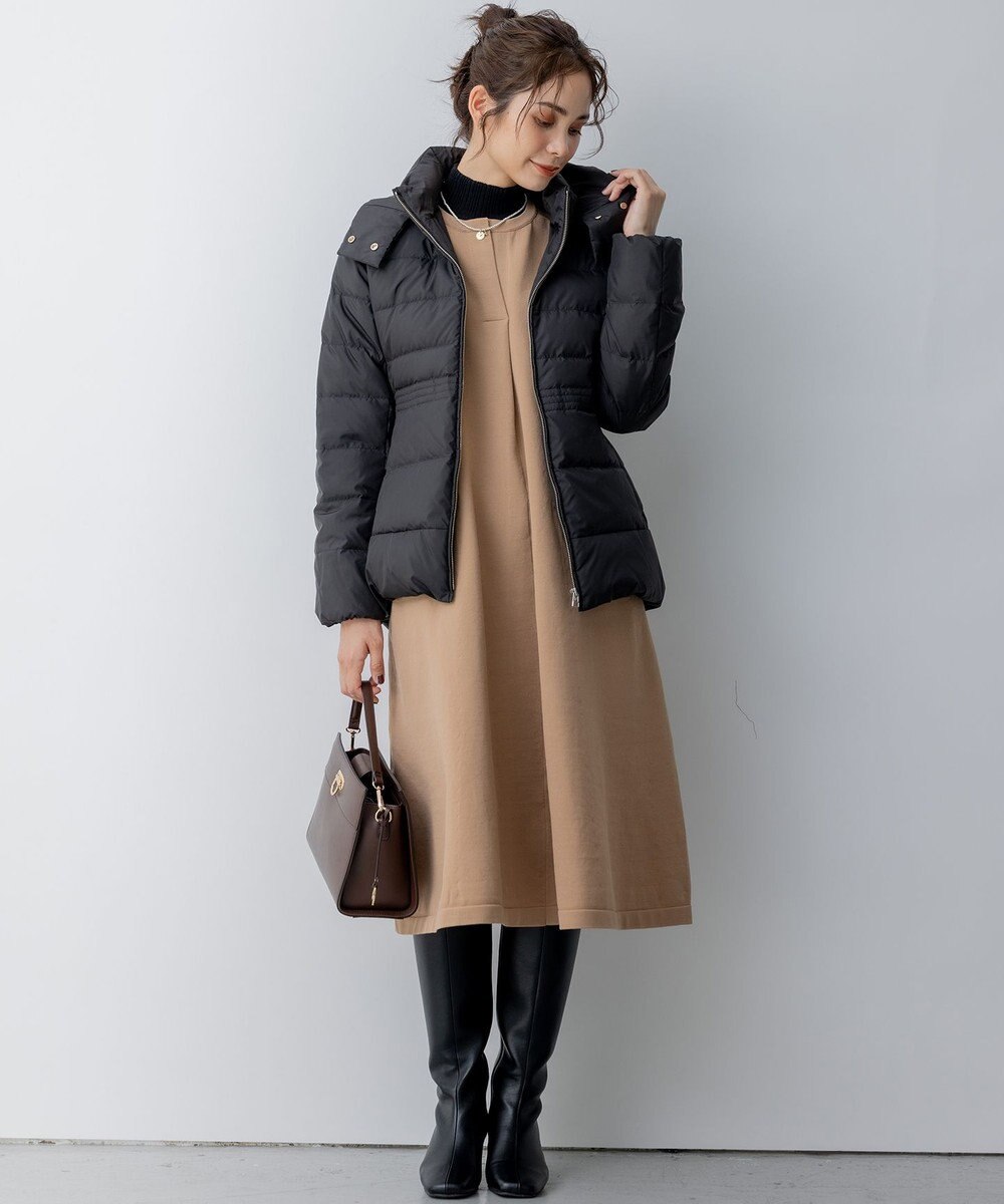 組曲 L 【洗える・2WAY】ライトタフタショートダウン 