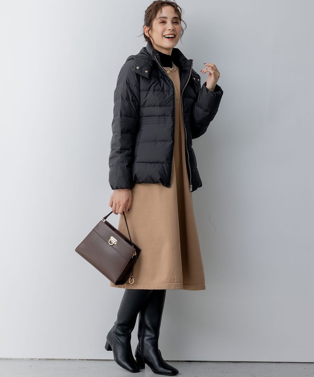 組曲 L 【洗える・2WAY】ライトタフタショートダウン 