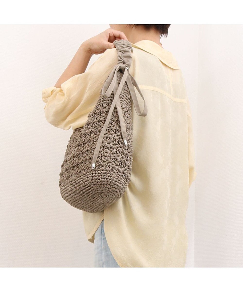 UNBILLION カシュカシュ cachecache / ドロストギャザーハンドル柄編2wayトート 