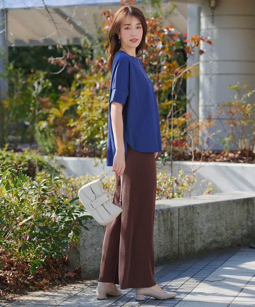 Tiaclasse L クリスタルプリーツパンツ 