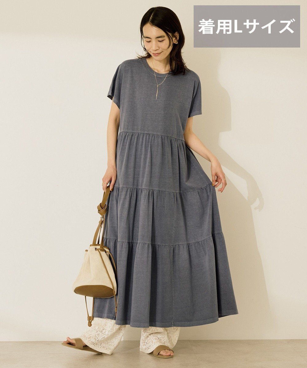 AMERICAN HOLIC 【選べる丈】加工ティアードワンピース 