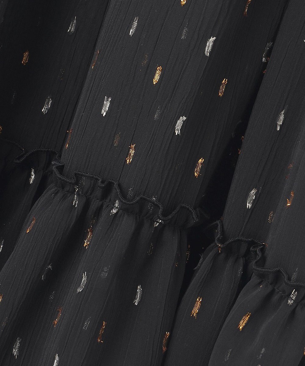 UNFILO ラメリンクルシフォン ワンピース 