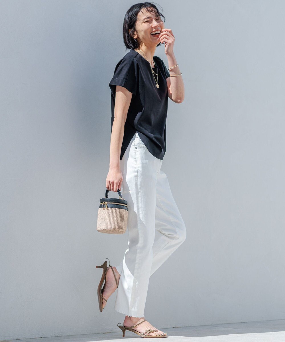 23区 L 【洗える】スムースデザイン フォルム カットソー 