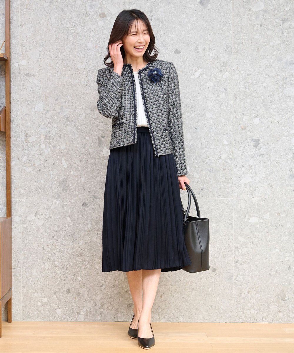 ANY 【洗える・ウエストゴム】セレモニープリーツスカート 