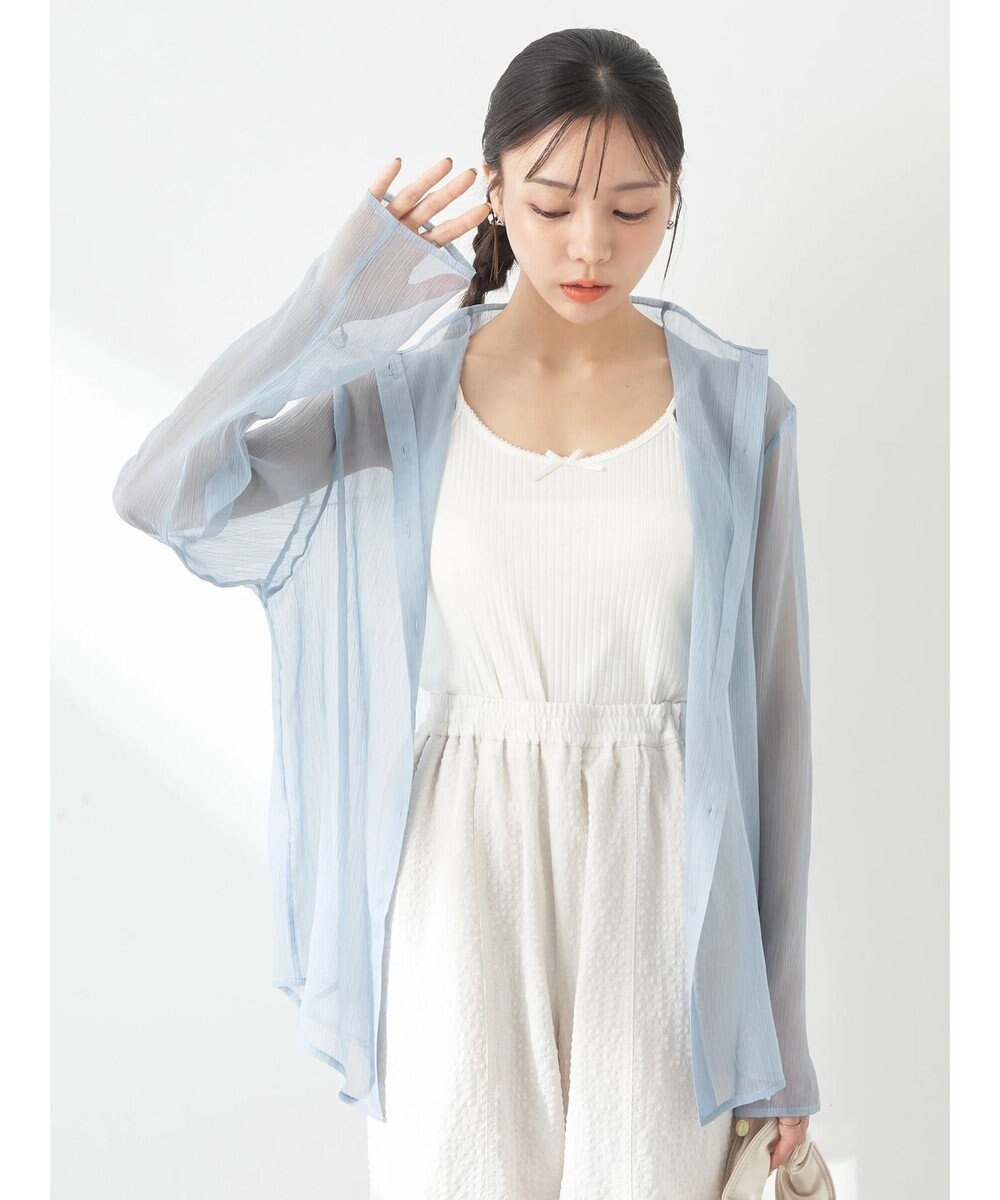 earth music&ecology シアーハイネックシャツ 