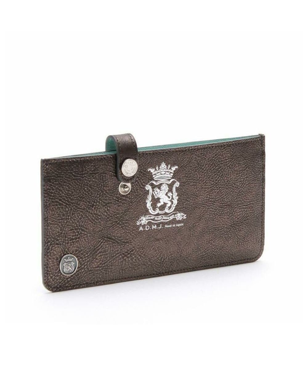 A.D.M.J. 【牛革】メタリックレザー/スリムウォレット 