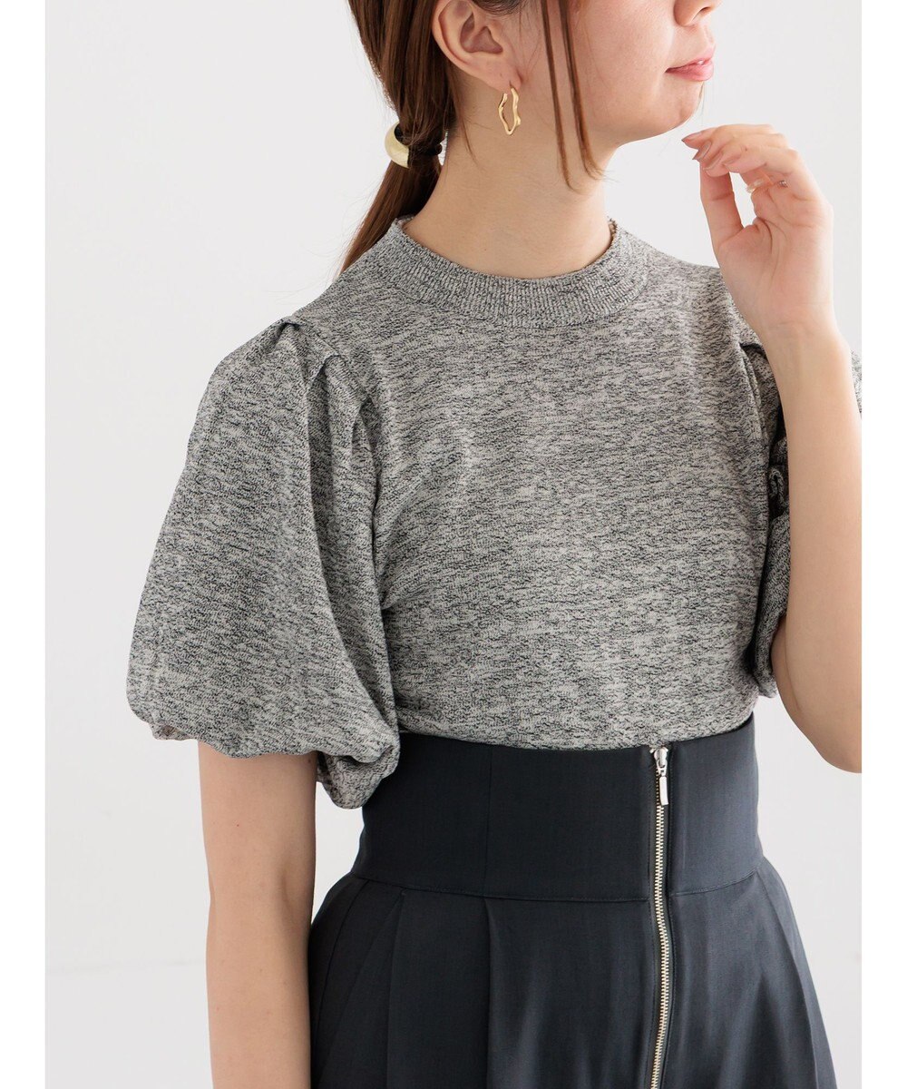 Te chichi バルーンスリーブメランジニット 