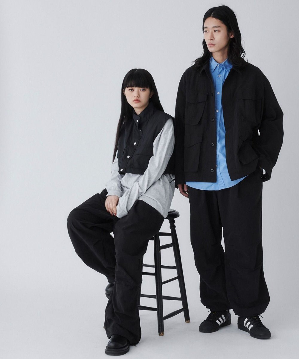 WEGO サイドスリットパラシュートパンツ 