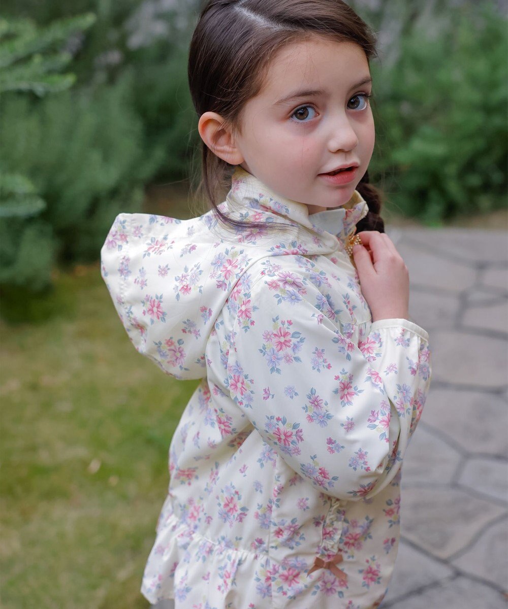 ANY KIDS 裾ペプラム 花柄 ブルゾン 