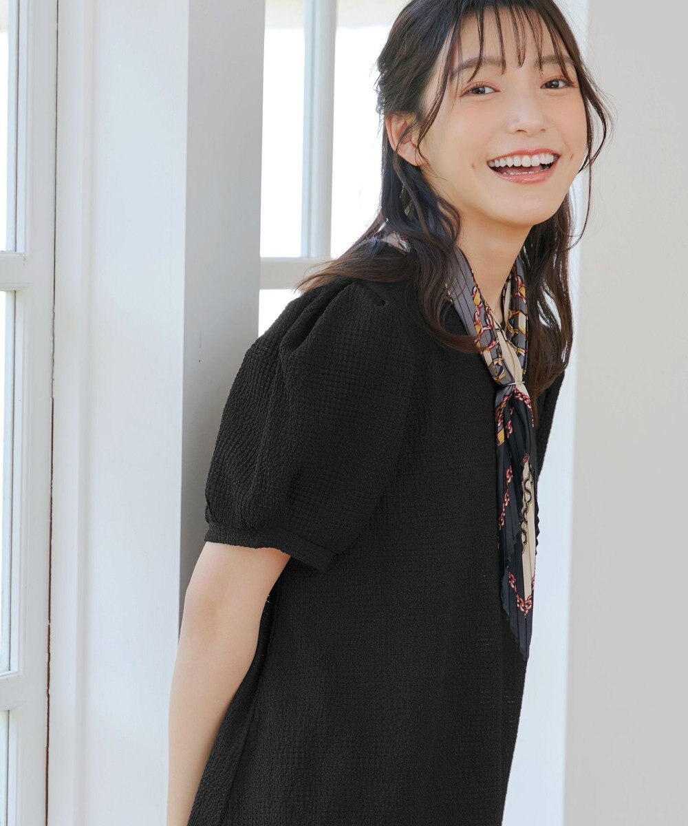 Tiaclasse 【洗える】ボリューム袖ジャガードプルオーバー 